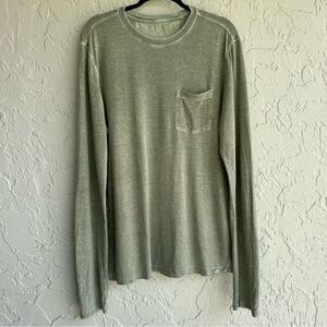GRAMICCI T Shirt Men Medium Hemp Organic Cotton Long Sleeve Green  Casual